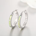 Women's Faux Opal Hoop Earrings, Round Ring Shape Fashion Jewelry For Trendy Daily Wear view 2
