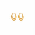European American Metal Geometric Hollow C Shape Stainless Steel Stud Earrings Retro Statement Jewelry view 5