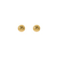 Luxury Hammered Half Dome Alloy Stud Earrings For Women Gold Silver Plated Textured Statement Earrings view 5