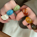 Dopamine Gradient Resin Oval Geometric Ring For Women view 2