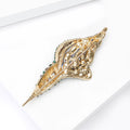 Alloy Hollow Conch Brooch Elegant Shell Lapel Pin For Cardigans view 4