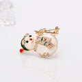 Gold Tone Christmas Snowman Metal Brooch Pin for Jackets and Lapels view 5
