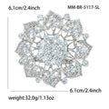 Alloy Rhinestone Hollow Sunflower Brooch For Versatile Fashion Accessories view 4