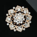 Alloy Rhinestone Hollow Sunflower Brooch For Versatile Fashion Accessories view 2