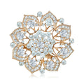Alloy Rhinestone Hollow Sunflower Brooch For Versatile Fashion Accessories view 5