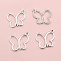 Alloy Hollow Butterfly Pendant Charm For DIY Necklace Bracelet Jewelry Accessories 17x20mm 0.8g view 2
