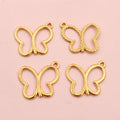 Alloy Hollow Butterfly Pendant Charm For DIY Necklace Bracelet Jewelry Accessories 17x20mm 0.8g view 4