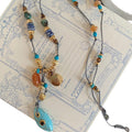 Colorful Turquoise Oval Pendant Copper Necklace Vacation Style Geometric Clavicle Jewelry view 5