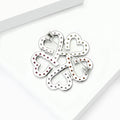Copper Cubic Zirconia Emblem Brooch Pin For Womens Suits view 4