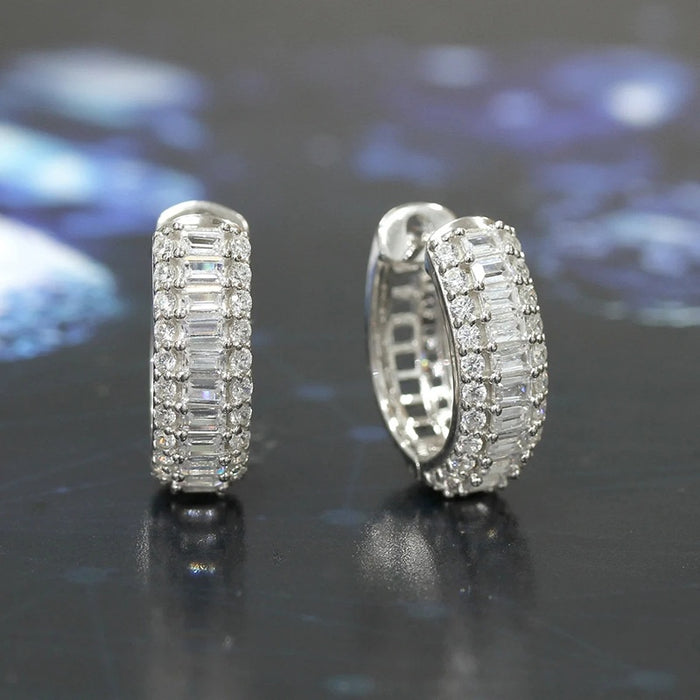Elegant Micro Pave Zircon Earrings For Women, Lady Style Fashion Jewelry For
