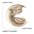 Alloy Butterfly Moon Brooch Pin With Vintage Animal Style view 5