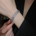 Zircon Round Diamond Heart Open Bracelet For Women view 3