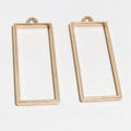 KC Gold Zinc Alloy Hollow Frame Heart Teardrop Geometric Resin Bezel Earring Pendant Findings Earrings view 3