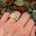 Men's 3D Polygon Geometric Ring With Round Light Luxury Shiny Design, Single Finger Ring view 4