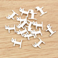 Alloy Swirl Cat Small Pendant Charm For DIY Jewelry Necklace Bracelet Accessories 12x11mm 1g view 3