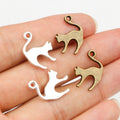 Alloy Cat Pendant 19x14mm 1.2g For DIY Jewelry Accessories Necklace Bracelet Charms view 1