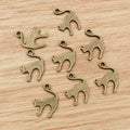 Alloy Cat Pendant 19x14mm 1.2g For DIY Jewelry Accessories Necklace Bracelet Charms view 2