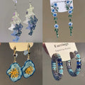 Copper Alloy Butterfly Flower Bud Hollow Drop Earrings For Women, Fresh Light Luxury Ear Hook Design view 1