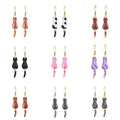 European Christmas Series Alloy Base Cat Earrings Cute Minimalist Matching Set view 2