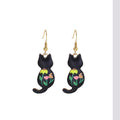 European Christmas Series Alloy Base Cat Earrings Cute Minimalist Matching Set view 5