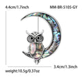 Alloy Moon Owl Fish Shell Lapel Pin For Suit Decoration Brooch view 5