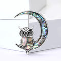 Alloy Moon Owl Fish Shell Lapel Pin For Suit Decoration Brooch view 2