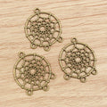 Alloy Dreamcatcher Pendant Connector DIY Jewelry Accessory Necklace Bracelet Charm 34x29mm view 2