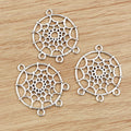 Alloy Dreamcatcher Pendant Connector DIY Jewelry Accessory Necklace Bracelet Charm 34x29mm view 3