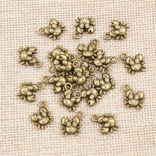 Alloy Small Crab Pendant 12x11mm 0.9g For DIY Jewelry Accessories Necklace Bracelet Charms