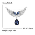 Alloy Rhinestone Angel Wing Brooch Pendant For Suit Lapel Accessories view 4