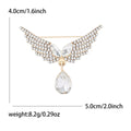Alloy Rhinestone Angel Wing Brooch Pendant For Suit Lapel Accessories view 5
