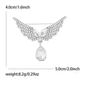 Alloy Rhinestone Angel Wing Brooch Pendant For Suit Lapel Accessories view 6
