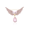 Alloy Rhinestone Angel Wing Brooch Pendant For Suit Lapel Accessories view 2