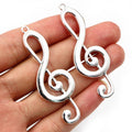 Alloy Musical Instrument Note Pendant Charm 61x22mm 6g For DIY Necklace Bracelet Jewelry view 4