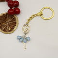 Zinc Alloy Rhinestone Ballet Keychain Bag Charm Gift view 7