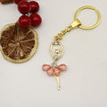Zinc Alloy Rhinestone Ballet Keychain Bag Charm Gift view 8