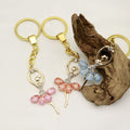 Zinc Alloy Rhinestone Ballet Keychain Bag Charm Gift view 4