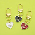 Metal Rhinestone Heart Cherry Keychain Bag Charm Gift view 1
