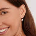 Faux Pearl Ginkgo Leaf Stud Earrings For Women, French Elegant Delicate Fashion Jewelry view 3