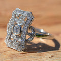 Women's Noble Metal Hollow Out Ring With Designer Style Shiny Fashion Statement Jewelry view 2
