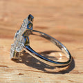 Women's Noble Metal Hollow Out Ring With Designer Style Shiny Fashion Statement Jewelry view 3