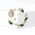 Alloy Tulip Wreath Brooch Pin for Elegant Clothing Accessories view 2