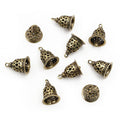 Pure Brass 3D Small Bell Pendant 15x12mm DIY Necklace Bracelet Charm Jewelry Accessory view 2