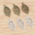 Alloy Leaf Pendant 27x15mm 1.2g For DIY Jewelry Accessories Necklace Bracelet Charms view 4