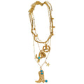 Vintage Western Cowboy Star Alloy Multilayer Choker Necklace With Hat And Boots Charms For Women view 5