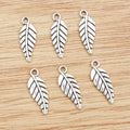 Alloy Leaf Pendant 19x6mm 0.5g For DIY Jewelry Accessories Necklace Bracelet Charms view 4