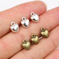 9x7mm Alloy 3D Mini Peach Heart Charms Pendants For DIY Necklace Bracelet Jewelry Findings view 1