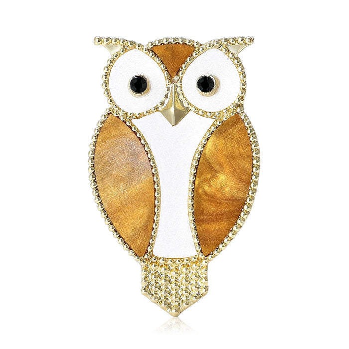 Alloy Owl Animal Brooch Pin For Women's Clothing Accessories
