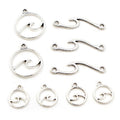 Antique Silver Alloy Wave Pendant For DIY Jewelry Accessories Necklace Bracelet Charms view 5