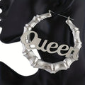 Oversized Queen Style Bamboo Segment Earrings For Women, Niche Statement Jewelry view 1
